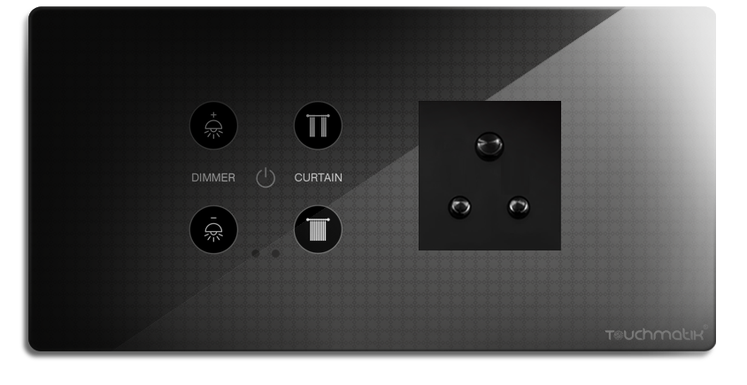 Emerald(4M) - 1 Dimmer + 1 Curtain + 1 Socket + Master