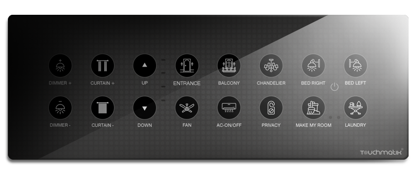 8 Keys Epoxy - 1 Dimmer + 1 Curtain + 1 Fan + 9 Switch + Master